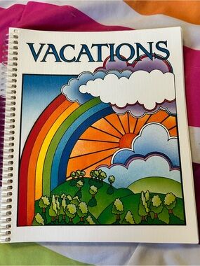 Vintage 1980 Hallmark Vacations Spiral Travel Journal Planner